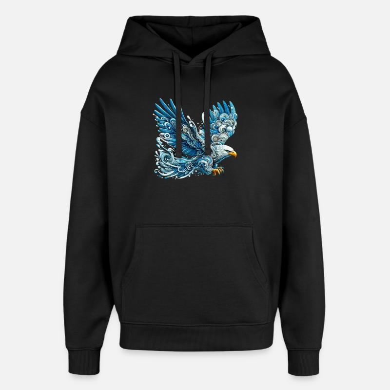 Aigle - Sweat à capuche unisexe Stanley/Stella Oversized - noir