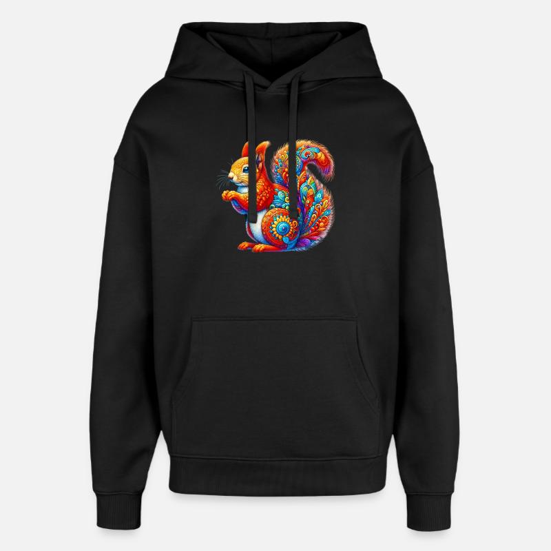 Eichhörnchen - Oversized Unisex Hoodie von Stanley/Stella - Schwarz