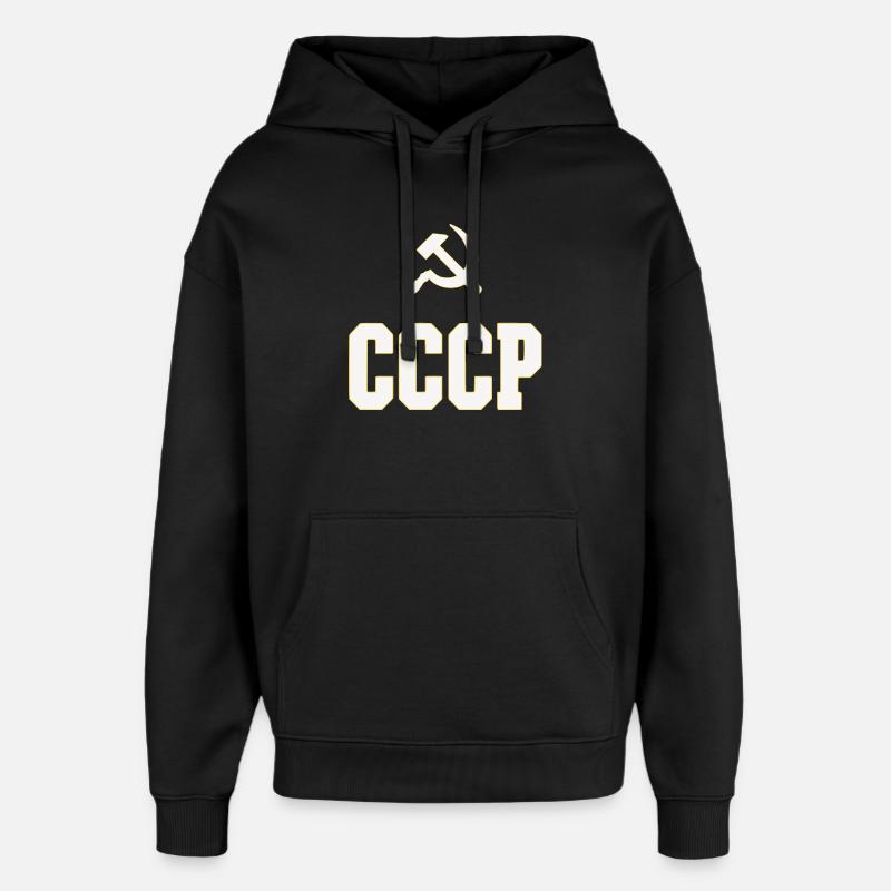 Design CCCP dans le style des années 80, bouteille rétro - Sweat à capuche unisexe Stanley/Stella Oversized - noir