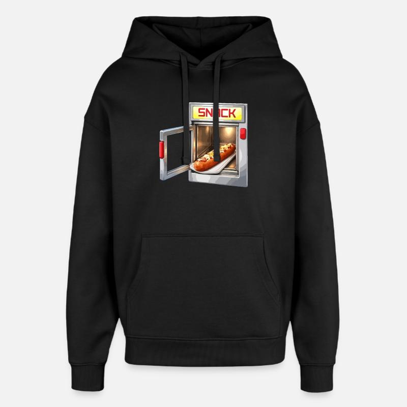 Retro Snack Machine Hot Dog - Sweat à capuche unisexe Stanley/Stella Oversized - noir