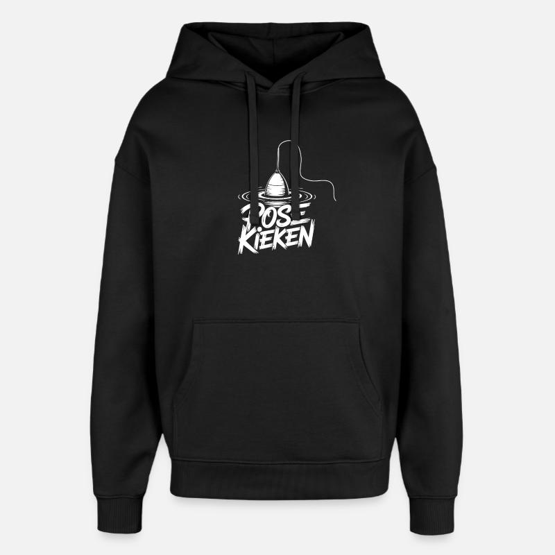 Conception de la posture du pêcheur - Sweat à capuche unisexe Stanley/Stella Oversized - noir