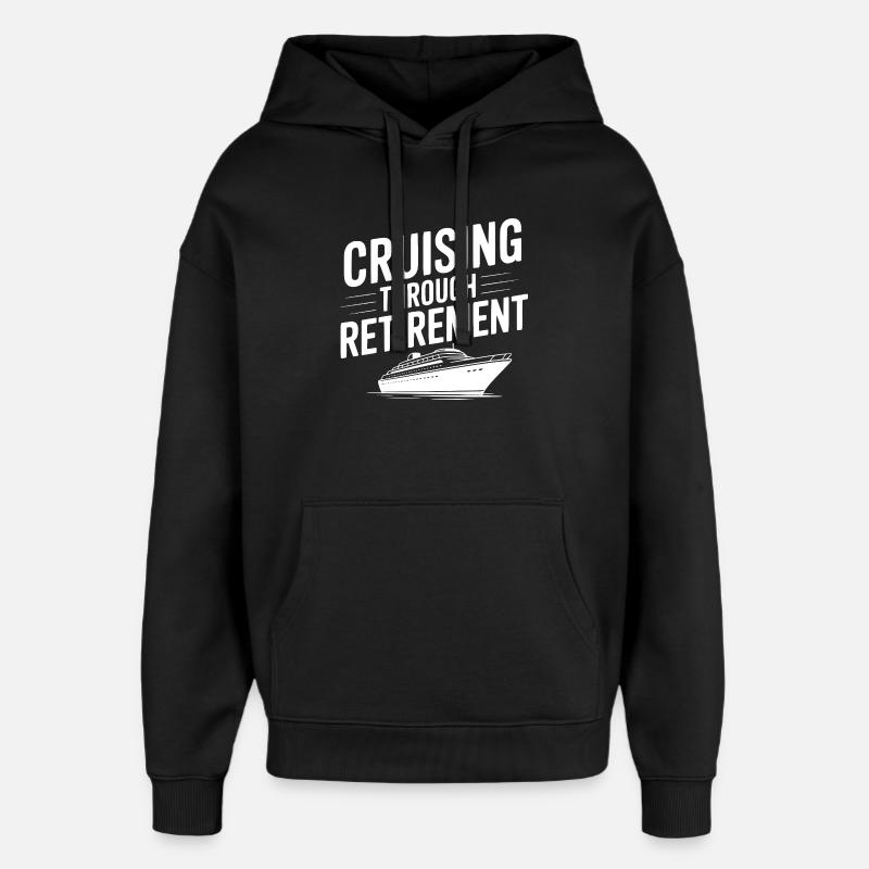 Croisière jusqu’à la retraite - Sweat à capuche unisexe Stanley/Stella Oversized - noir
