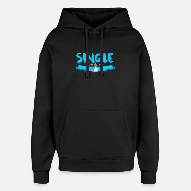 Single Status Celebration Tee - Oversized Unisex Hoodie by Stanley/Stella - black