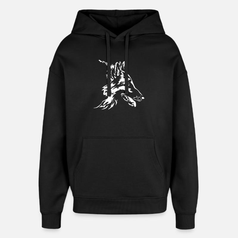 Tête tervuren « Black Edition » - Sweat à capuche unisexe Stanley/Stella Oversized - noir