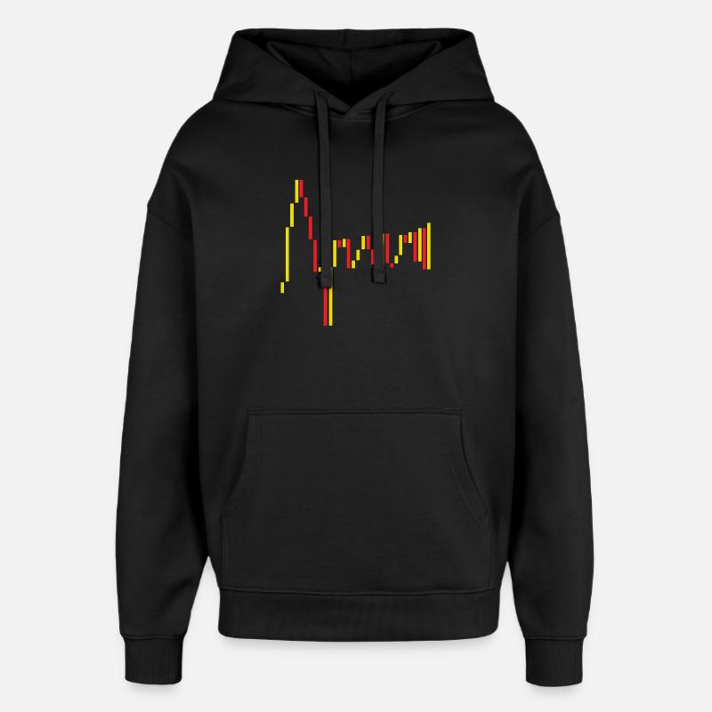 Bourse d’Espagne Rouge Jaune - Sweat à capuche unisexe Stanley/Stella Oversized - noir