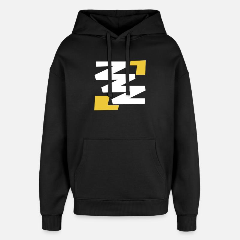 Einfaches digitales Kunstemblem mit Z - Oversized Unisex Hoodie von Stanley/Stella - Schwarz