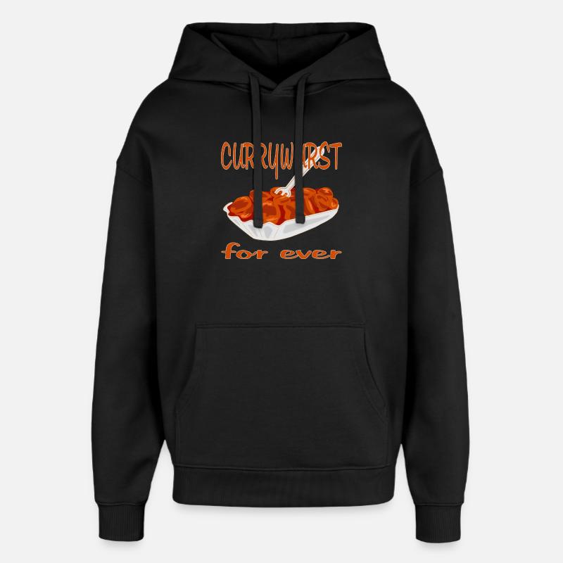Currywurst ist Lecker - Oversized Unisex Hoodie von Stanley/Stella - Schwarz