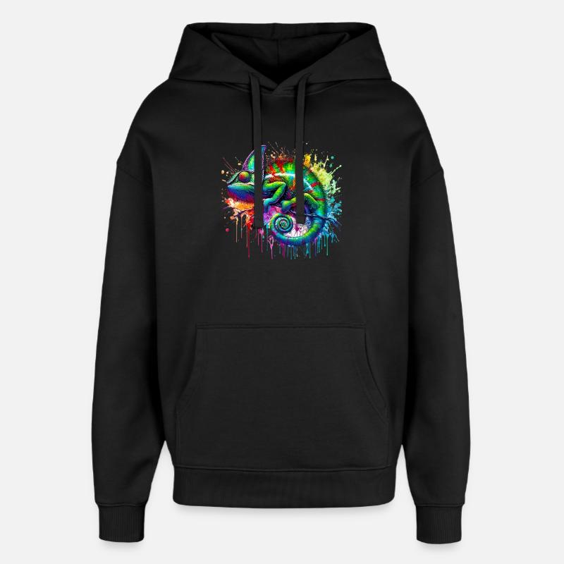 Chameleon - Oversized Unisex Hoodie by Stanley/Stella - black
