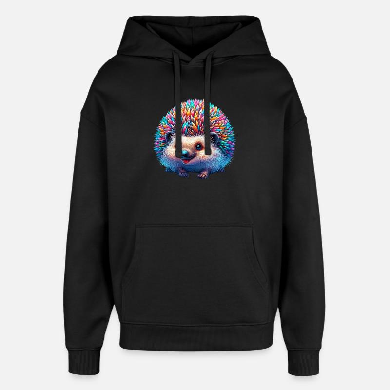 Igel - Oversized Unisex Hoodie von Stanley/Stella - Schwarz