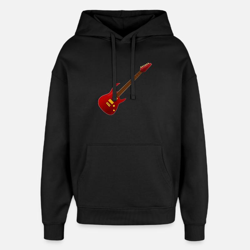Musicien guitare - Sweat à capuche unisexe Stanley/Stella Oversized - noir