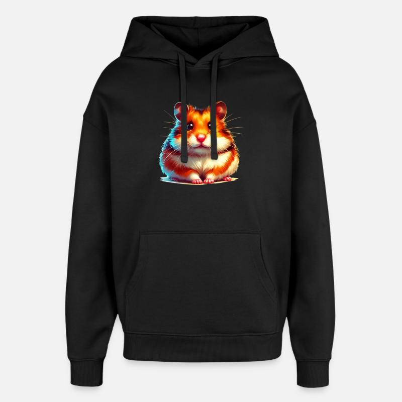 Hamster - Sweat à capuche unisexe Stanley/Stella Oversized - noir