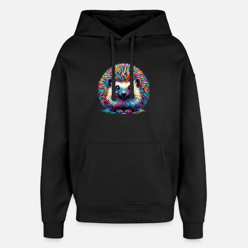 Igel - Oversized Unisex Hoodie von Stanley/Stella - Schwarz
