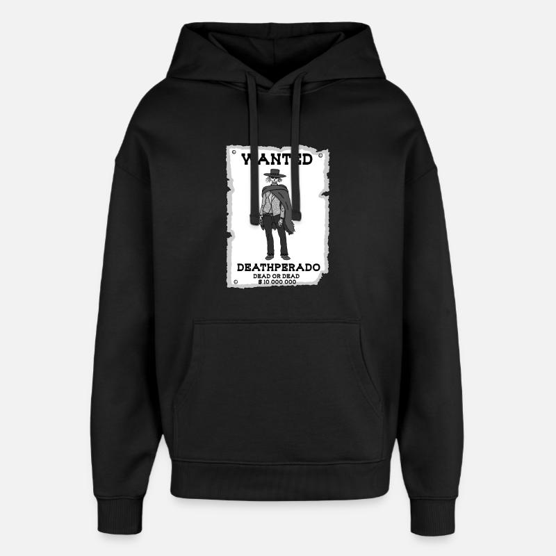 Cowboy squelette - Sweat à capuche unisexe Stanley/Stella Oversized - noir