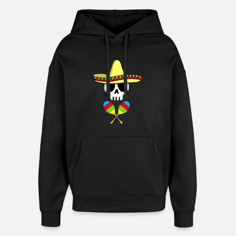 Crâne mexicain - Sweat à capuche unisexe Stanley/Stella Oversized - noir