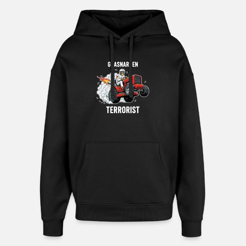 Grasnarben-Terrorist - Oversized Unisex Hoodie von Stanley/Stella - Schwarz
