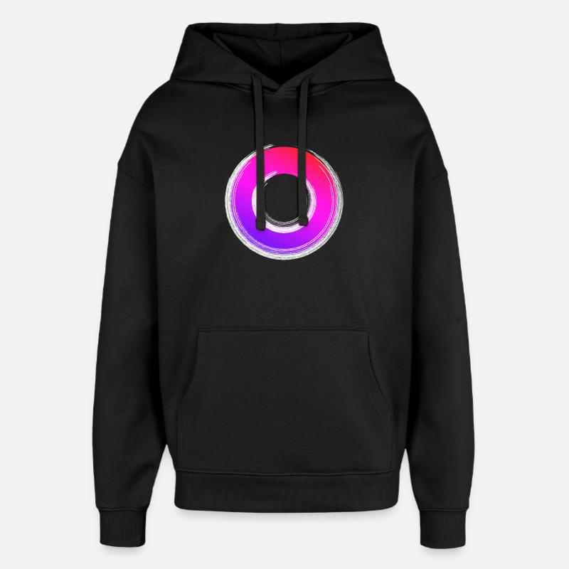 Gradient Ring Sparkle - Oversized Unisex Hoodie by Stanley/Stella - black