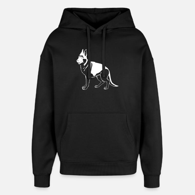 Chien de berger - Sweat à capuche unisexe Stanley/Stella Oversized - noir