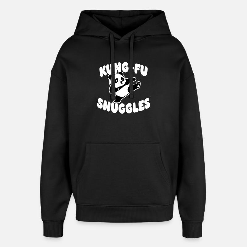 KungFu Panda Câlin - Sweat à capuche unisexe Stanley/Stella Oversized - noir