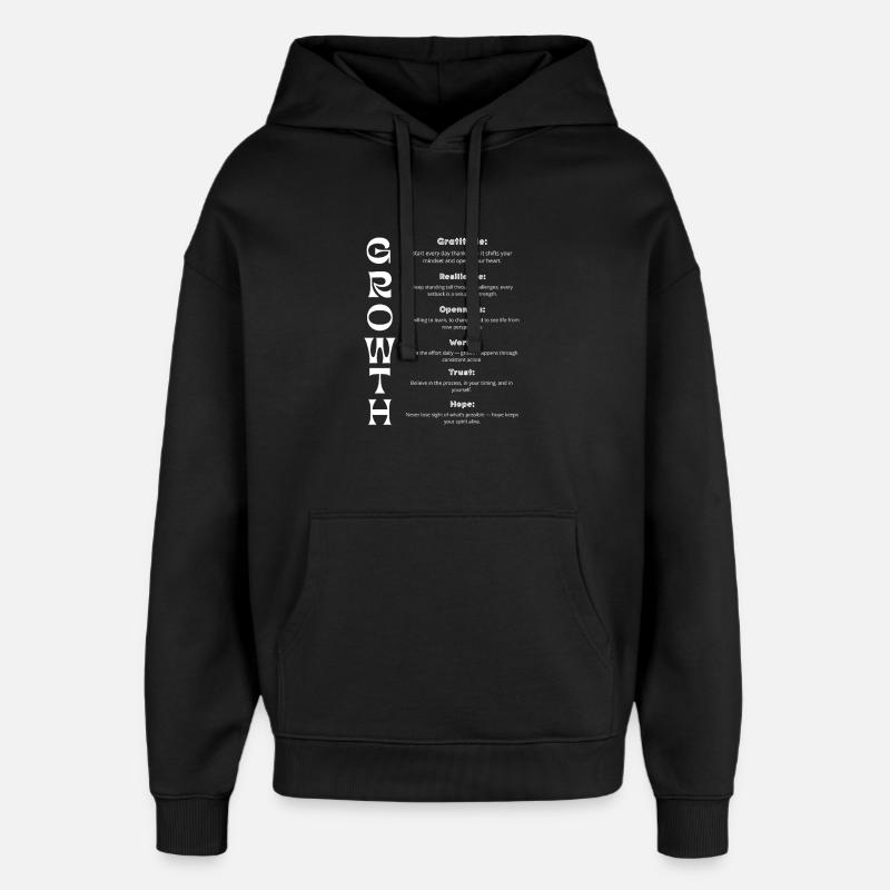 Growth Development - Oversized Unisex Hoodie by Stanley/Stella - black