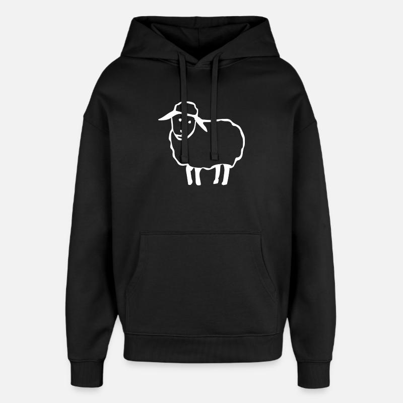 mouton - Sweat à capuche unisexe Stanley/Stella Oversized - noir