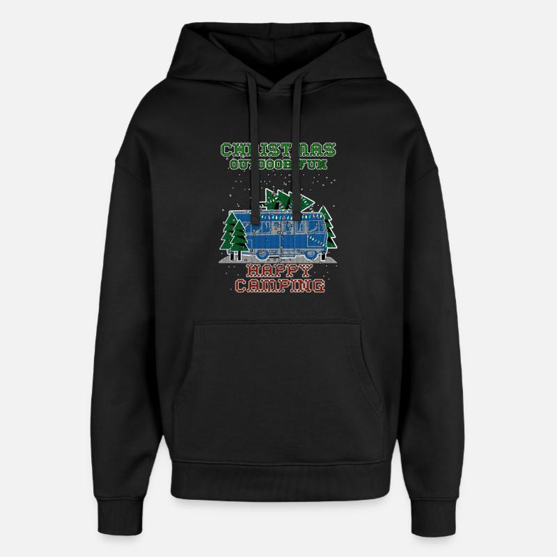 christmas Camping - Oversized Unisex Hoodie von Stanley/Stella - Schwarz