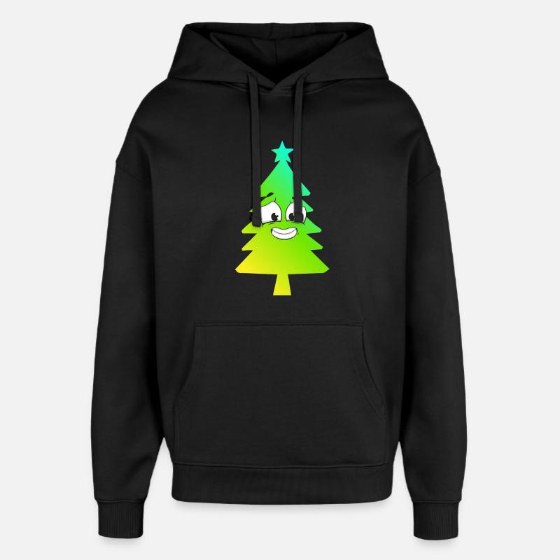 Arbre de Noël Gradient Sourire - Sweat à capuche unisexe Stanley/Stella Oversized - noir
