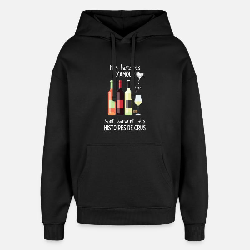 Histoires d'amour et crus - Sweat à capuche unisexe Stanley/Stella Oversized - noir