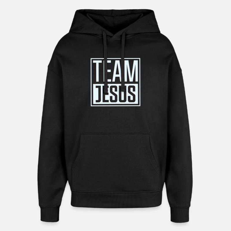Team Jesus  - Oversized Unisex Hoodie von Stanley/Stella - Schwarz