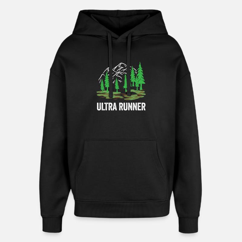 Coureur d’ultra - Sweat à capuche unisexe Stanley/Stella Oversized - noir