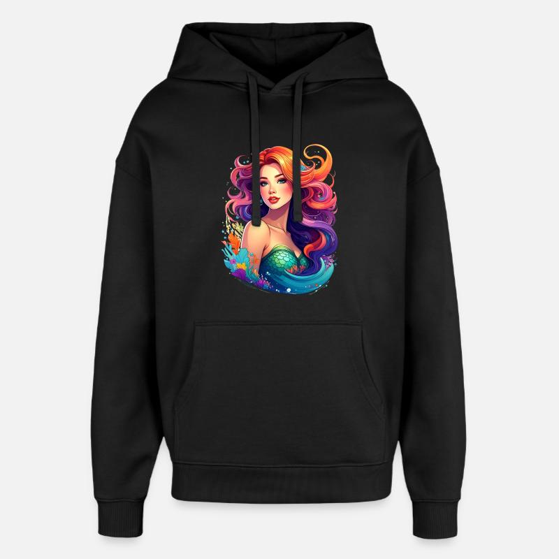 Sirène sexy - Sweat à capuche unisexe Stanley/Stella Oversized - noir
