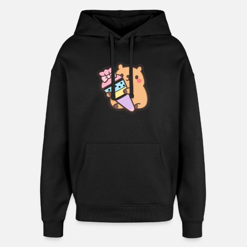 Enfant de l’école Capybara – 1ère année - Sweat à capuche unisexe Stanley/Stella Oversized - noir