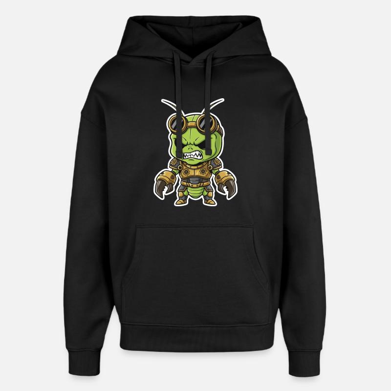 Extraterrestre Steampunk Guerrier Armure Laiton - Sweat à capuche unisexe Stanley/Stella Oversized - noir