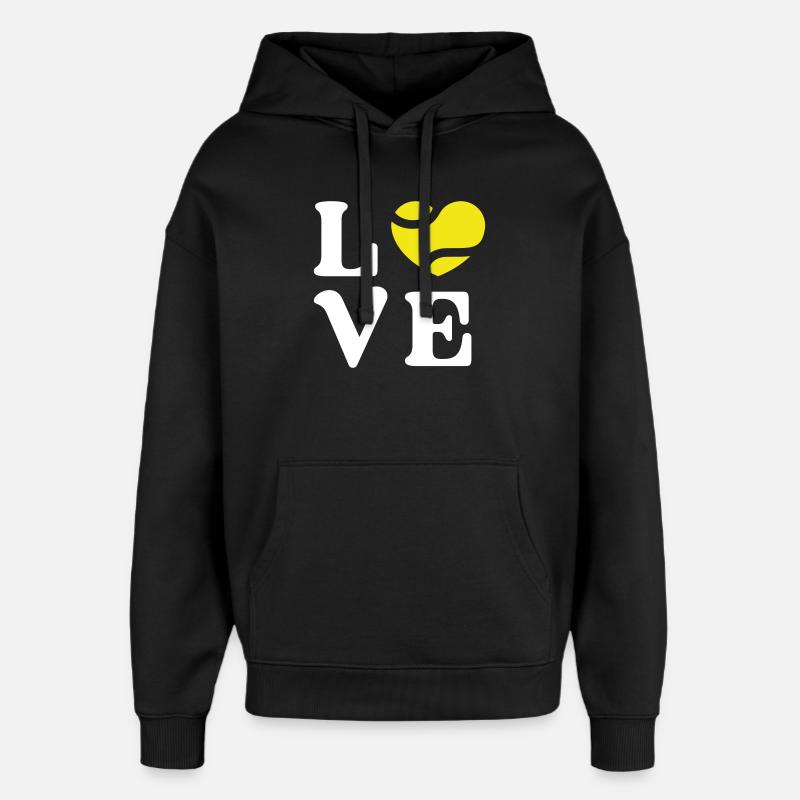 Amour du tennis - Sweat à capuche unisexe Stanley/Stella Oversized - noir