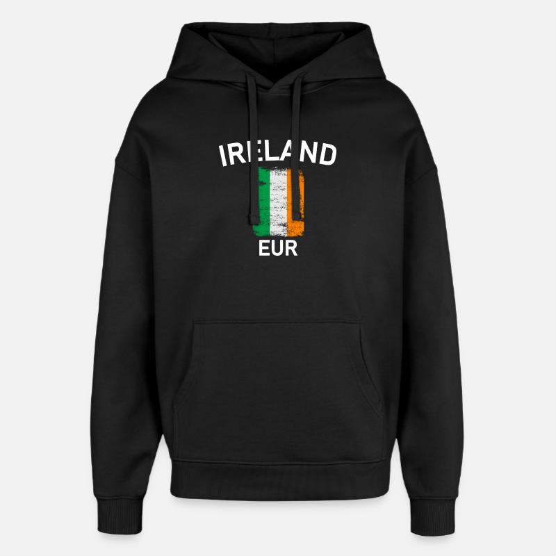 Drapeau de l’Irlande - Sweat à capuche unisexe Stanley/Stella Oversized - noir