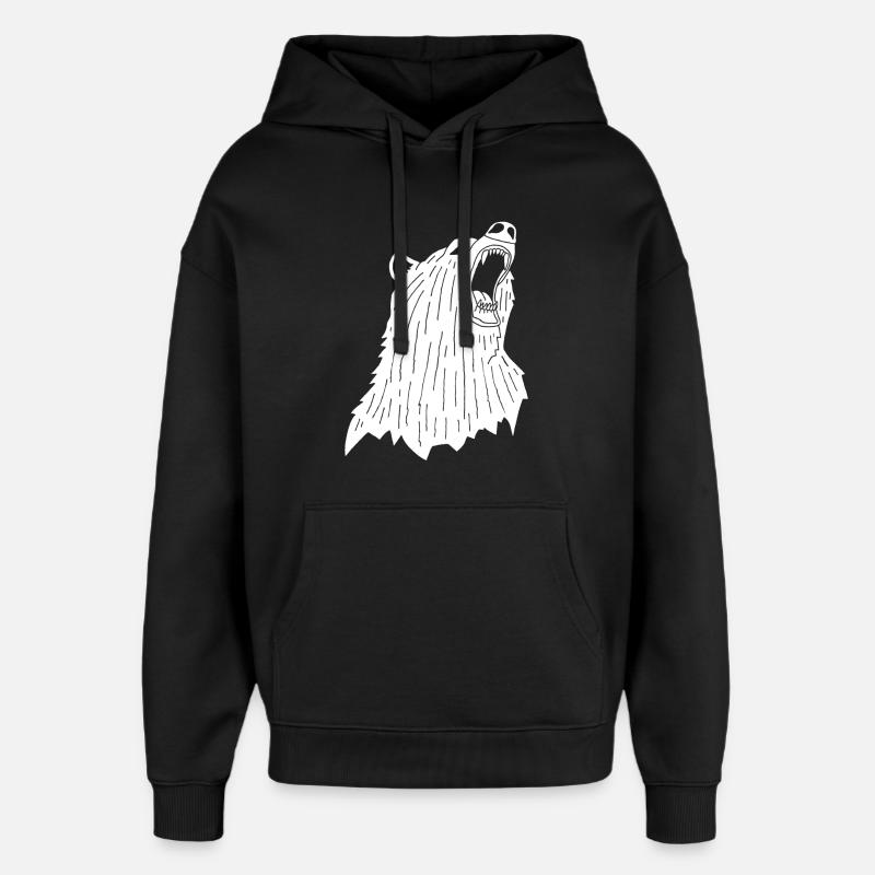 Wütender Eisbär - Oversized Unisex Hoodie von Stanley/Stella - Schwarz