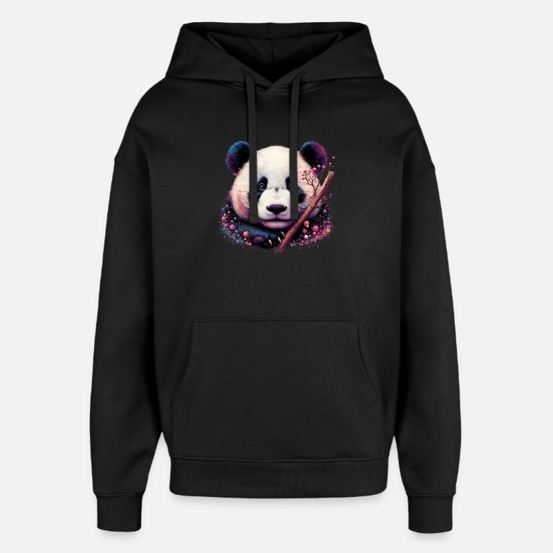 Panda - Oversized Unisex Hoodie von Stanley/Stella - Schwarz