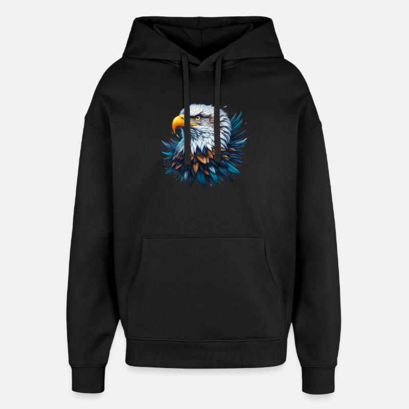 Eagle - Oversized Unisex Hoodie by Stanley/Stella - black