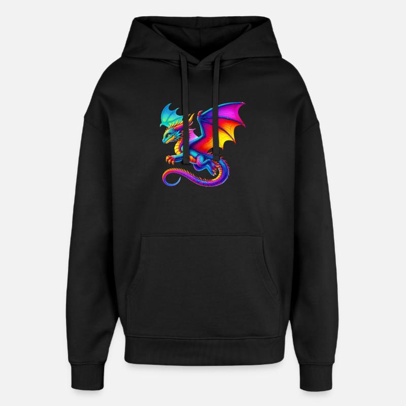 Drache - Oversized Unisex Hoodie von Stanley/Stella - Schwarz