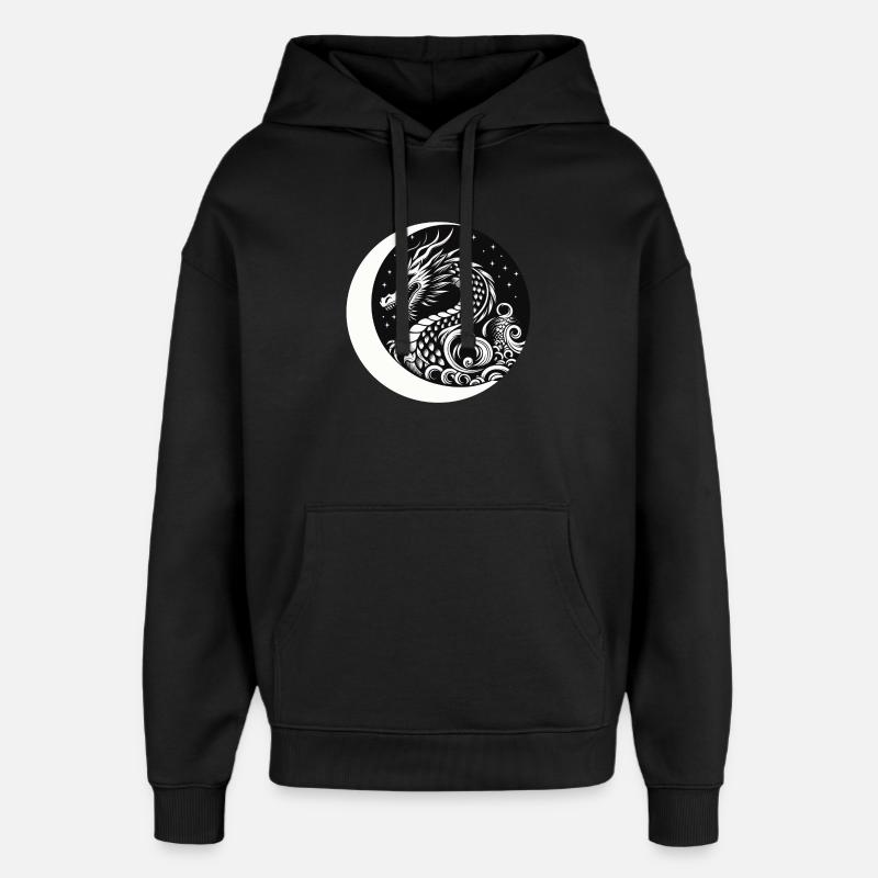 Dragon chinois - Sweat à capuche unisexe Stanley/Stella Oversized - noir