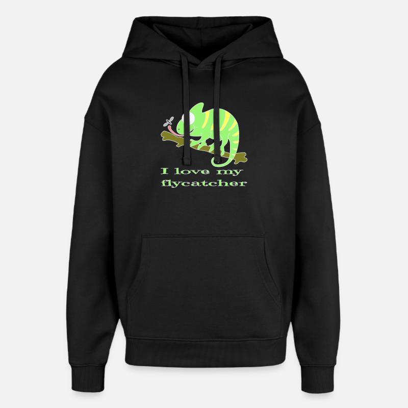 Animal caméléon - Sweat à capuche unisexe Stanley/Stella Oversized - noir