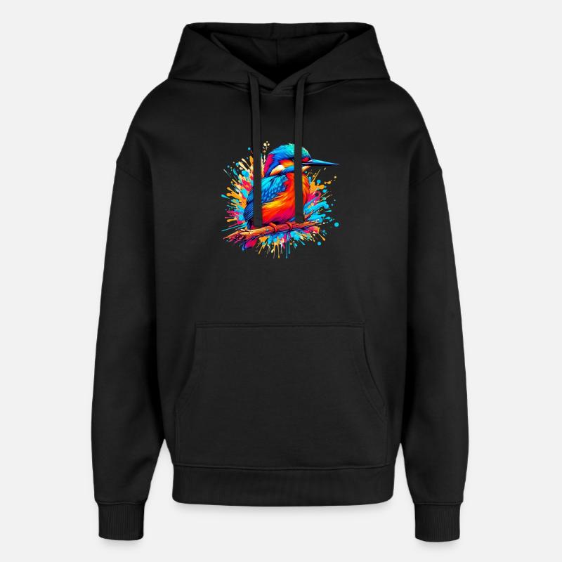 Martin-pêcheur - Sweat à capuche unisexe Stanley/Stella Oversized - noir
