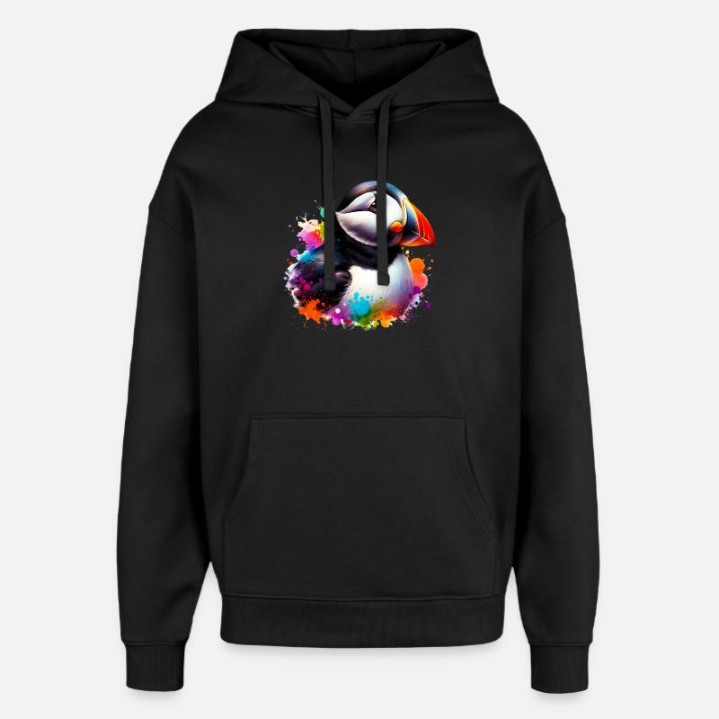 Papageitaucher - Oversized Unisex Hoodie von Stanley/Stella - Schwarz