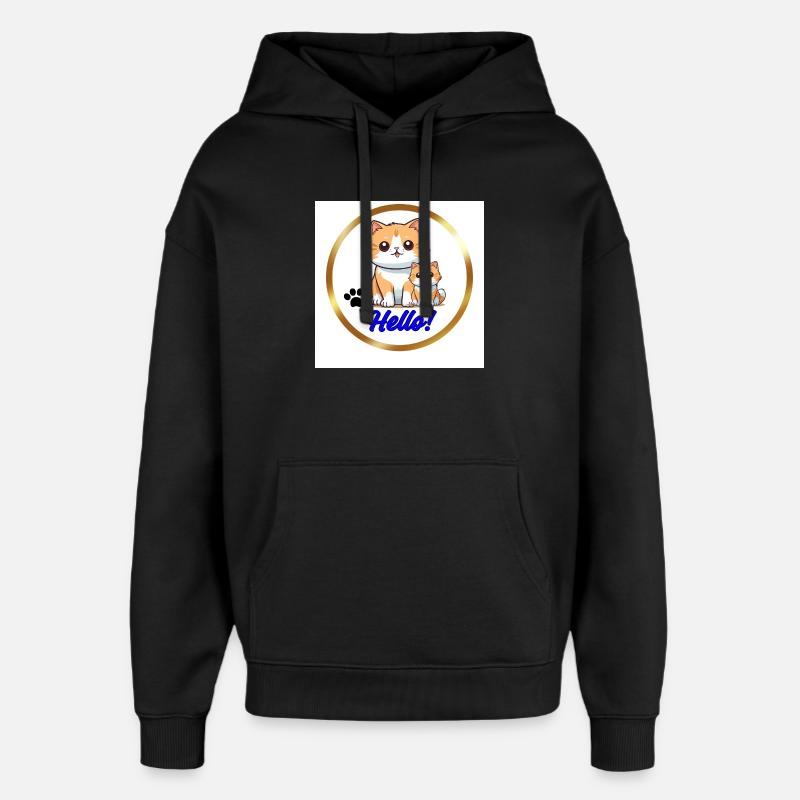 Bonjour - Sweat à capuche unisexe Stanley/Stella Oversized - noir
