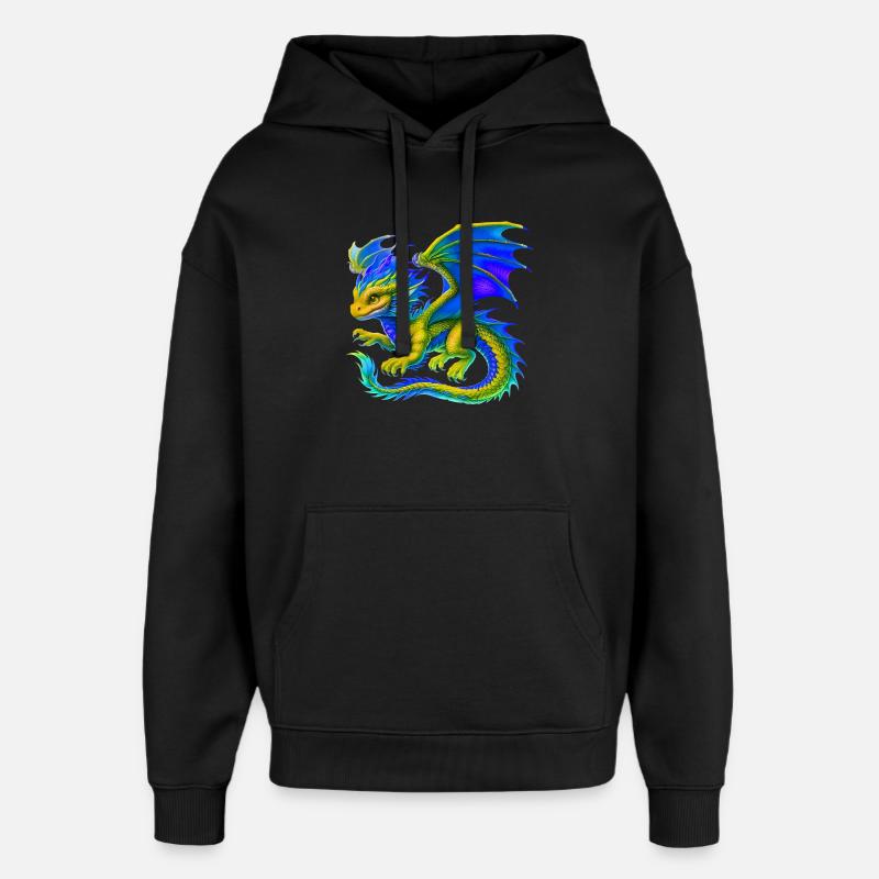Dragon - Sweat à capuche unisexe Stanley/Stella Oversized - noir