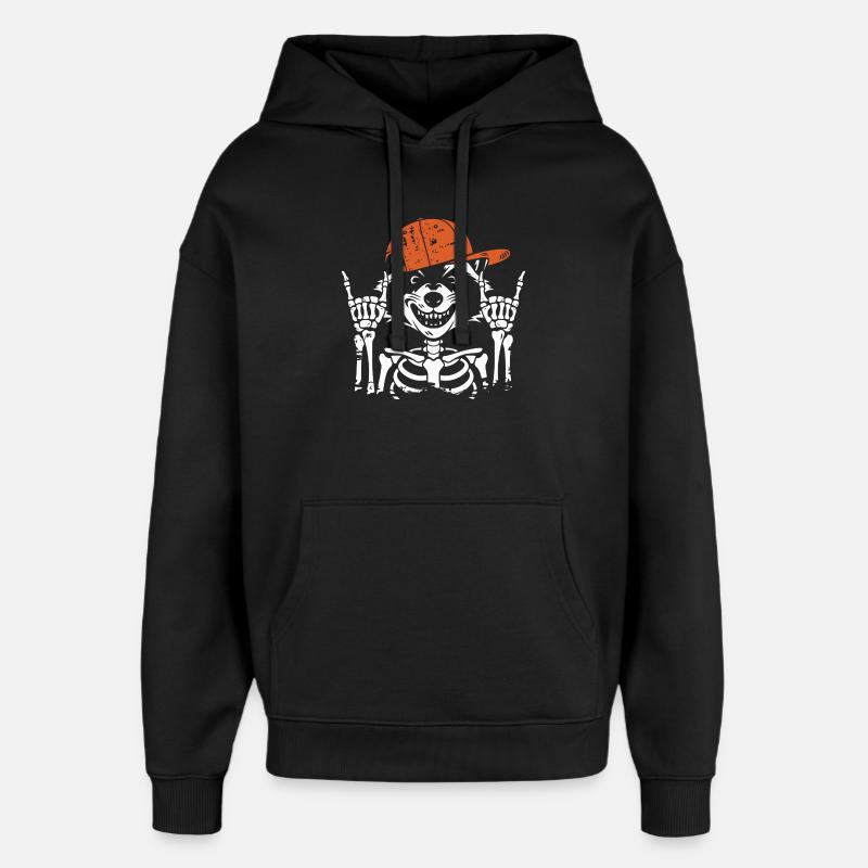 Os de raton laveur Rocker - Sweat à capuche unisexe Stanley/Stella Oversized - noir
