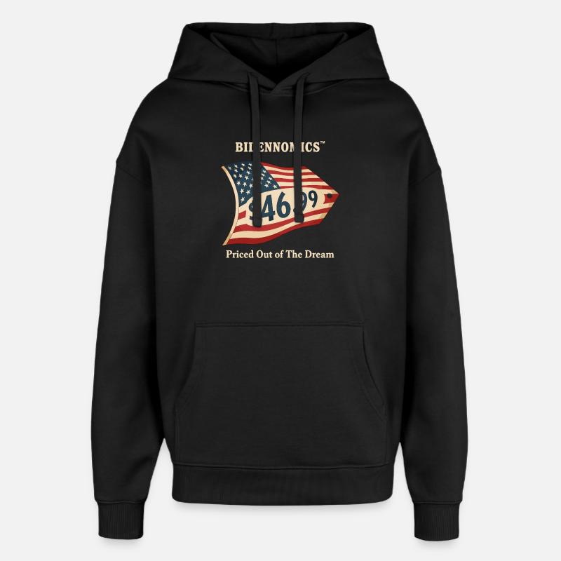 Conception d’étiquettes de prix Bidenomics - Sweat à capuche unisexe Stanley/Stella Oversized - noir