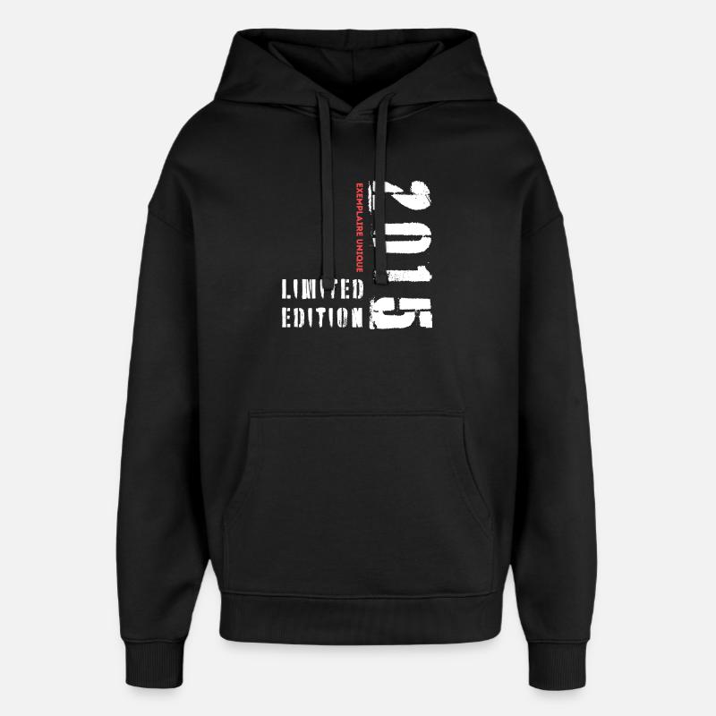Limited Edition 2015 – Exemplaire Unique - Sweat à capuche unisexe Stanley/Stella Oversized - noir