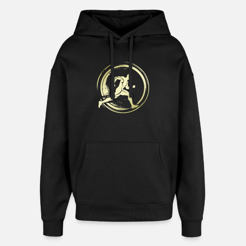 Running Jogging Marathon Silhouette - Sweat à capuche unisexe Stanley/Stella Oversized - noir