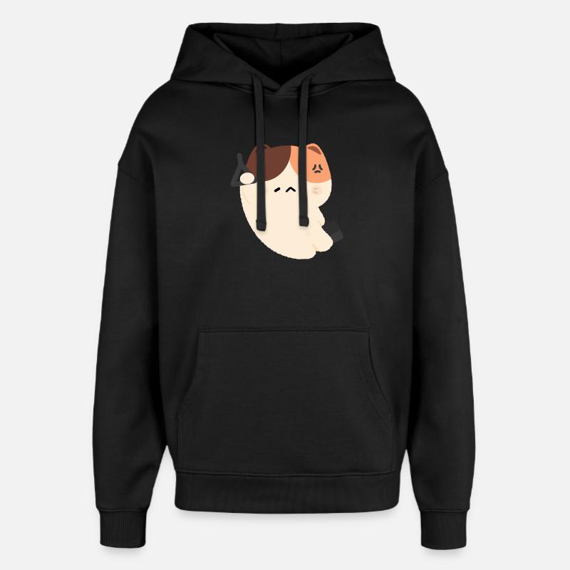 Chat fatigué Commute - Sweat à capuche unisexe Stanley/Stella Oversized - noir