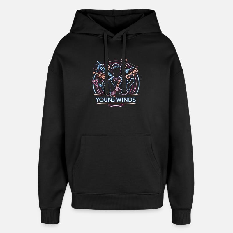 Neon Jazz Young Winds - Oversized Unisex Hoodie von Stanley/Stella - Schwarz